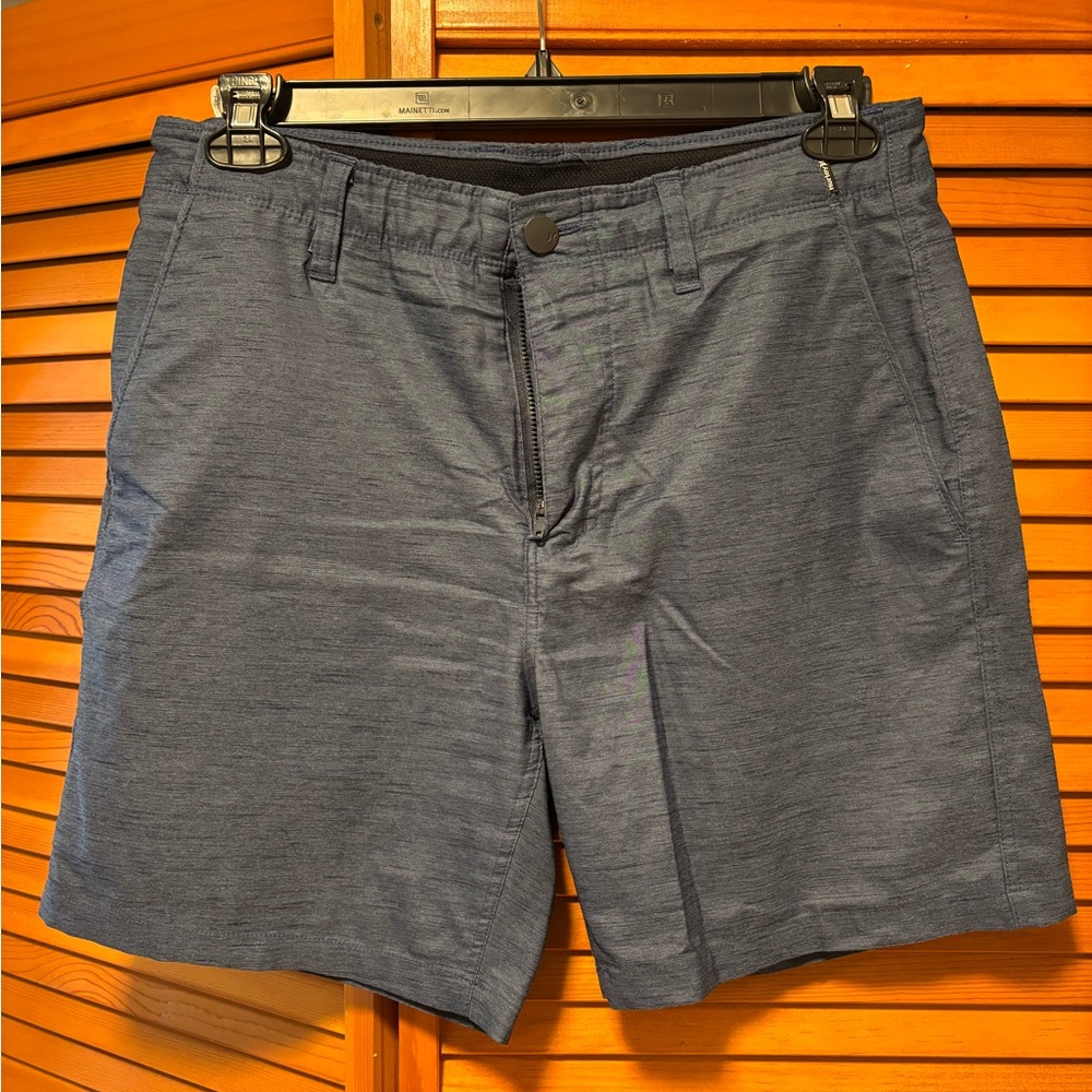 Hurley flat front short with Nike Dry Fit, 7in inseam